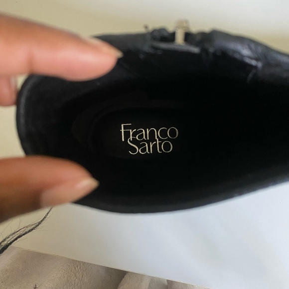 Franco Sarto Leather Black Boots - Picture 4 of 5